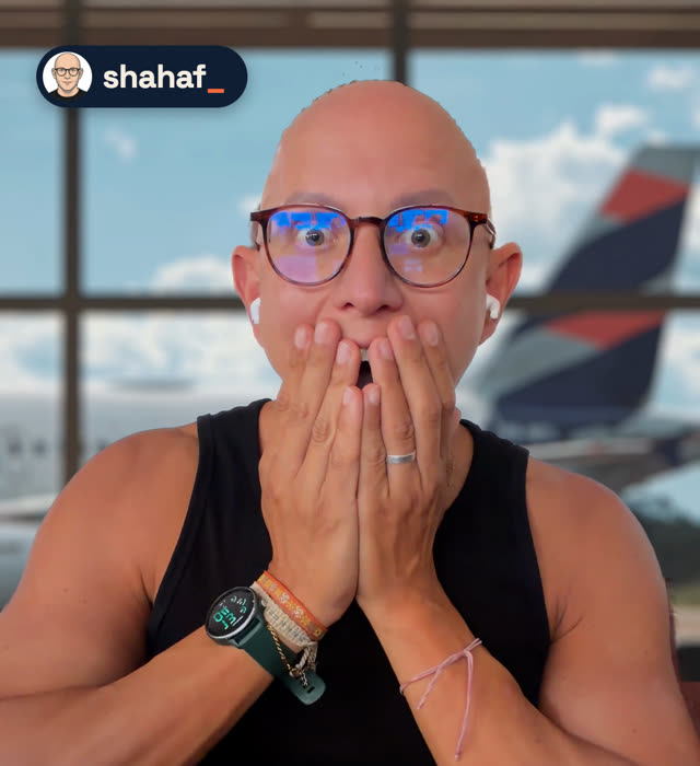 שחף מופתע, ידיים על הפה
